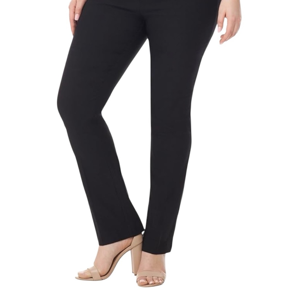 Rekucci Curvy Fit Black Boot Cut Slacks - 18WP